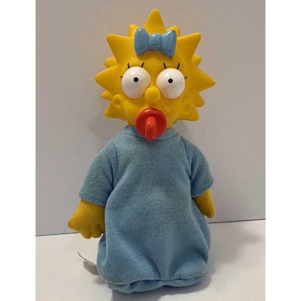 Maggie Simpson 1990 The Simpsons Vinyl Plush Doll Toy Doll 8"